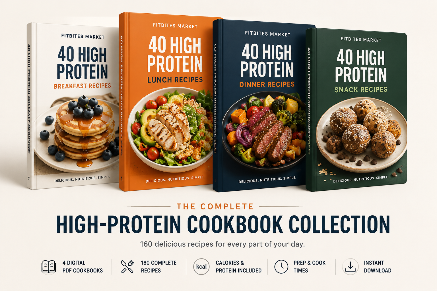 The Complete High-Protein Cookbook Collection — Breakfast, Lunch, Dinner and Snacks